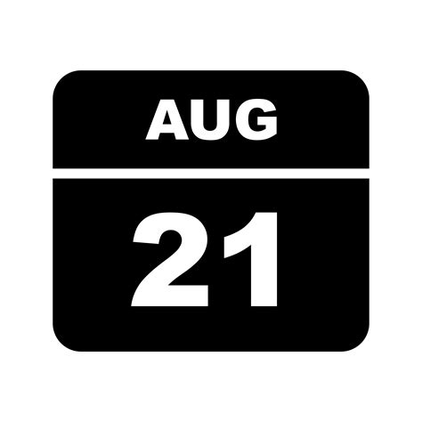 August 21st Calendar