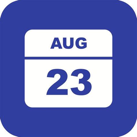 August 23rd Calendar