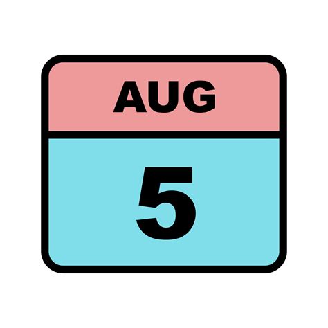 August 5 Calendar