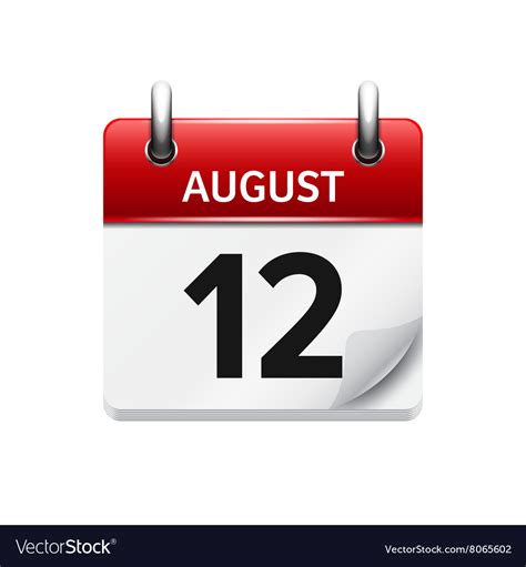 August 12th Calendar