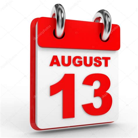 August 13th Calendar
