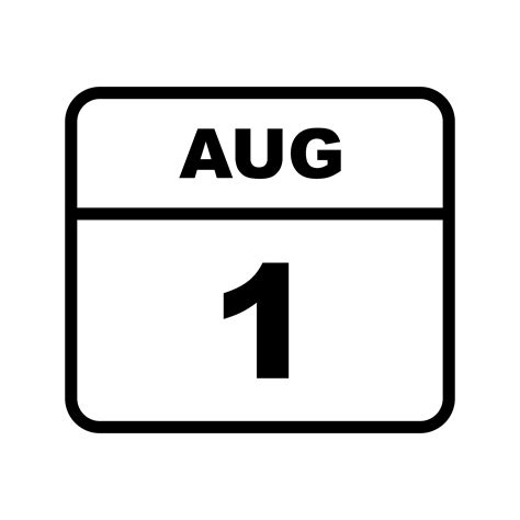 August 1st Calendar