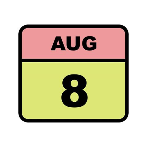 August 8th Calendar