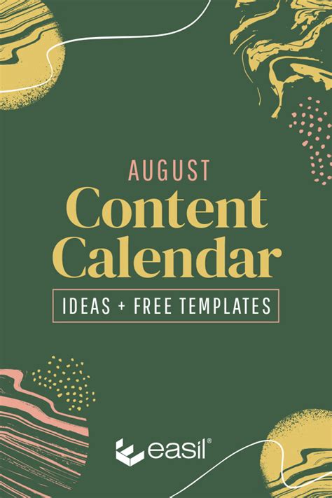 August Content Calendar