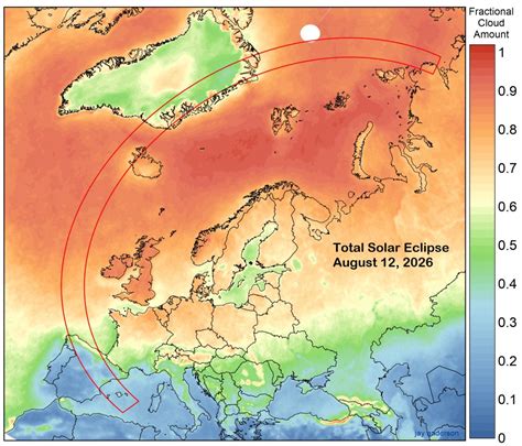 Mapa de la trayectoria del eclipse solar total de agosto de 2017