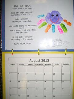 August Handprint Calendar Ideas