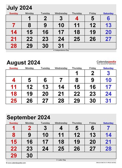 August 2024 Calendar (PDF Word Excel)