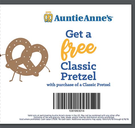 Auntie Anne's Coupons Printable