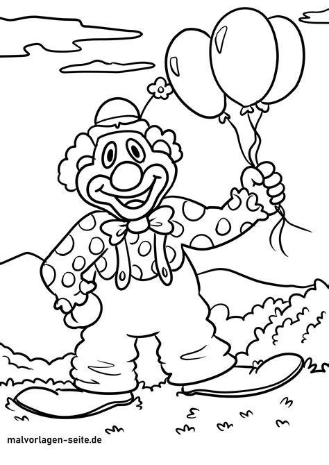 Ausmalbild Clown