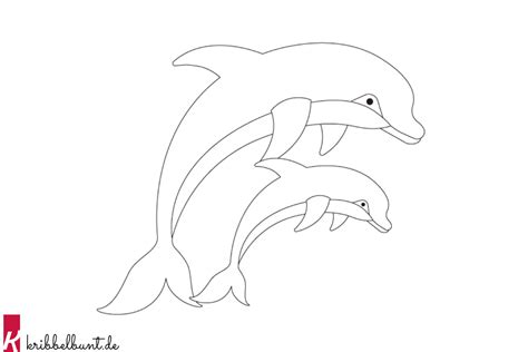 Ausmalbild Delfin