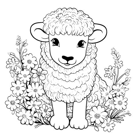 Ausmalbild Schaf