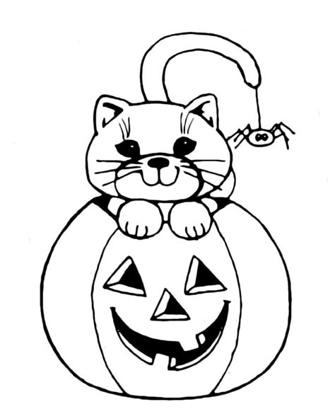 Bildergebnis für halloween katze ausmalbilder Pumpkin coloring pages