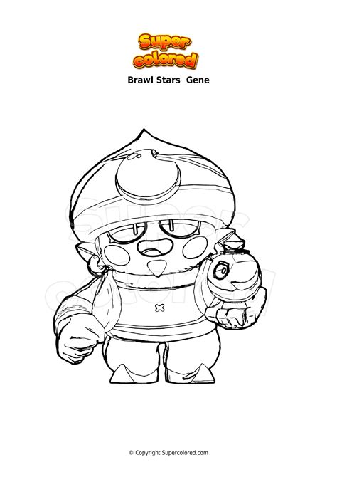 Ausmalbilder Brawl Stars Gene