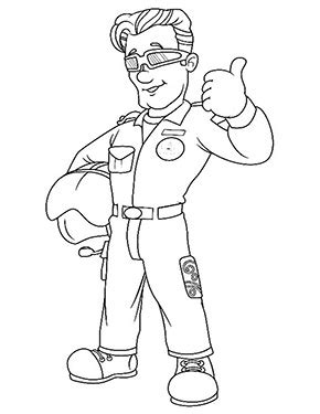 Ausmalbilder Feuerwehrmann Sam Tom