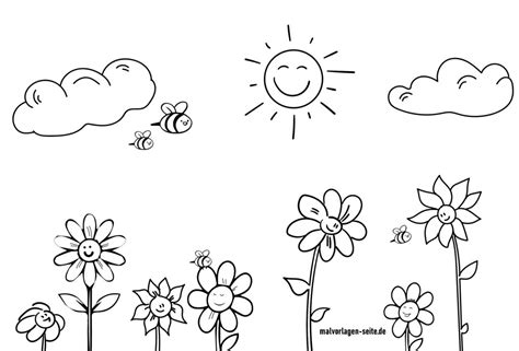 Ausmalbilder Frühlingswiese
