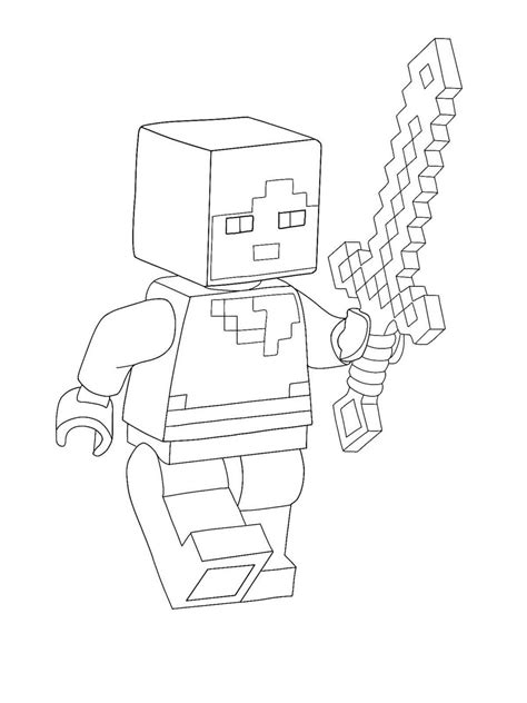Ausmalbilder Lego Minecraft