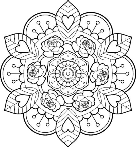 Ausmalbilder Mandala Blumen