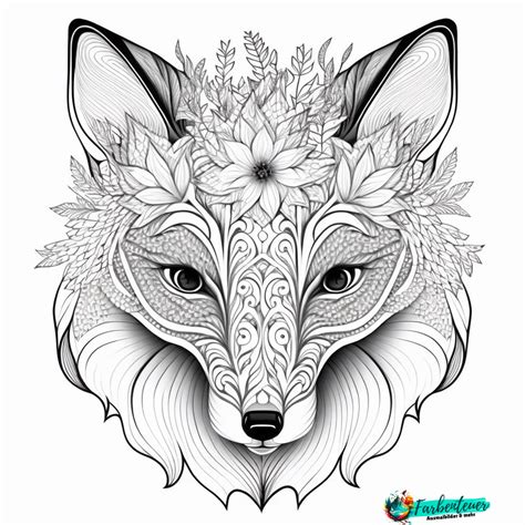 Ausmalbilder Tiere Mandala Fuchs