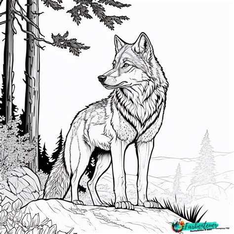 Ausmalbilder Tiere Wolf