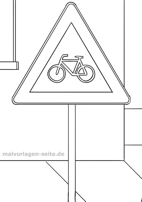 Ausmalbilder Verkehrszeichen