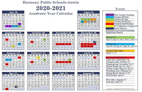 Austin Achieve Calendar