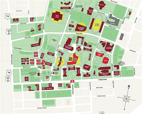 Austin Peay Campus Map World Map Gray