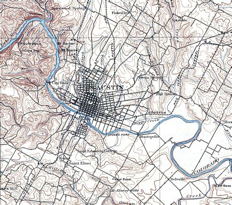 Austin, Texas Topographic Maps PerryCastañeda Map Collection Ut