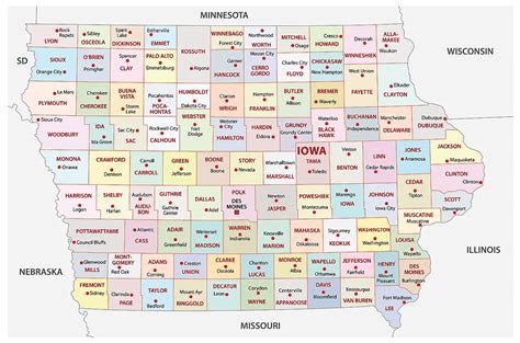 Iowa interstate highway map