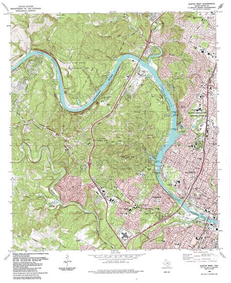 MyTopo Austin West, Texas USGS Quad Topo Map