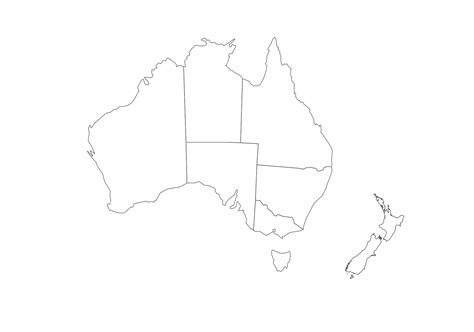 Blank Map Of Australia And New Zealand
