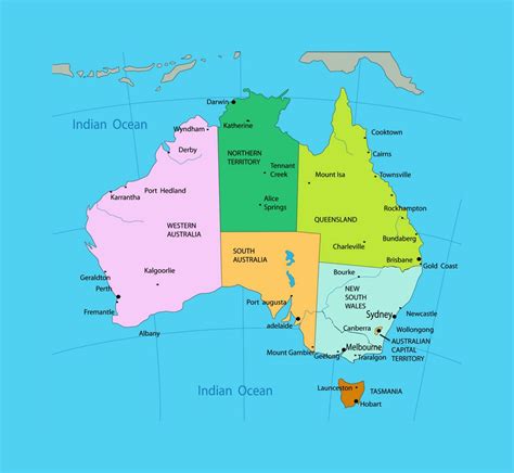 Australia Map Guide of the World