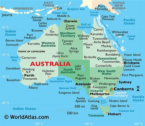 Australia In World Map Smyrna Beach Florida Map