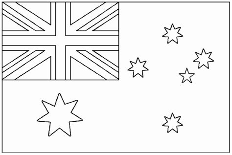 Australian Flag Template To Colour