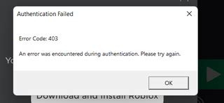Authentication error on roblox. I\'ve seen solutions where you change 