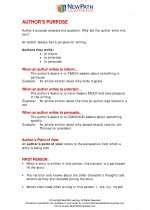 Author's Purpose/Point of View. Sixth Grade English Language Arts