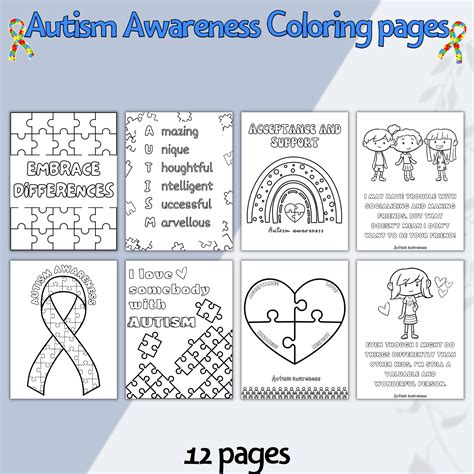 Autism Awareness Coloring Pages