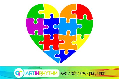 Unlock Your Heart: Embrace Autism with our Stunning Autism Heart SVG Design