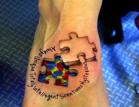 Autism Puzzle Tattoo