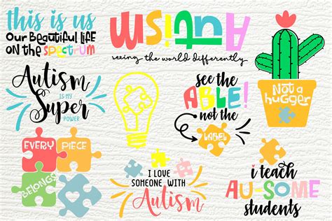 Download Autism Quotes Bundle Commercial Use DXF Files