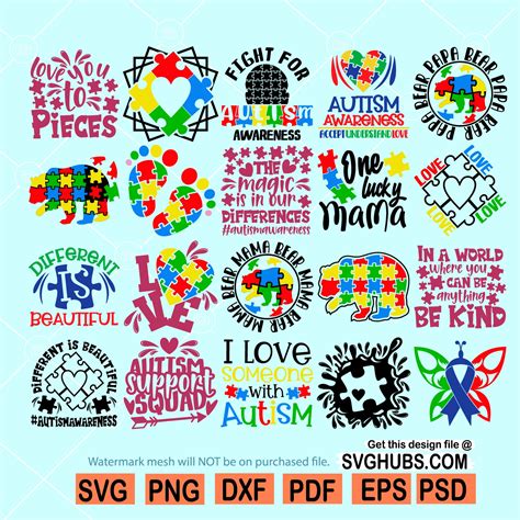 Download Autism Quotes Bundle Files for Cricut