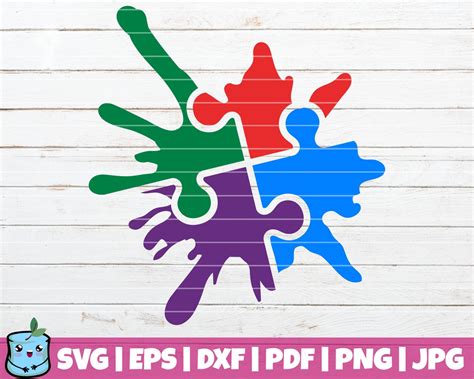Download Autism Splash SVG Cut File