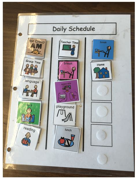 Autism Visual Schedule Printables For Behavior