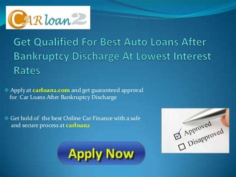 Auto Loans After Bankruptcy Discharge