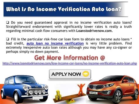 Auto Loans With No Income Verification