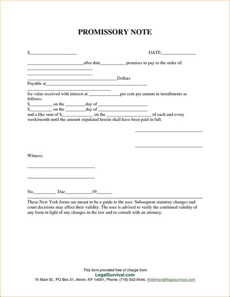 Auto Promissory Note Template