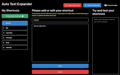 Auto Text Expander for Google Chrome