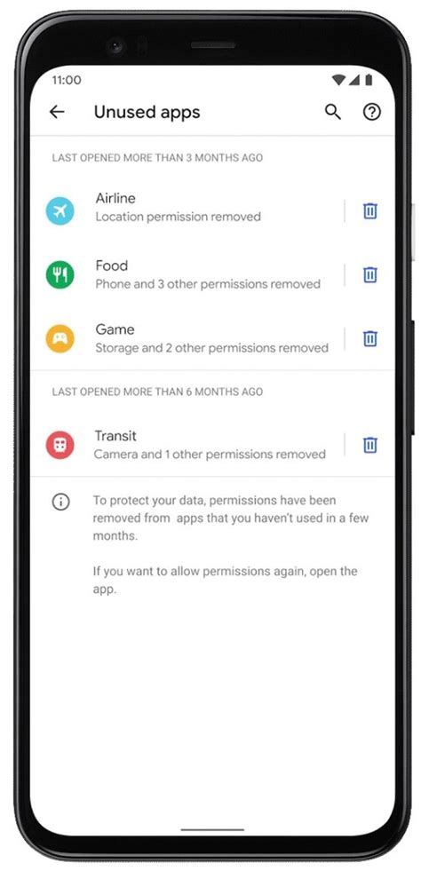 Auto-Reset Permissions for Unused Apps on Android