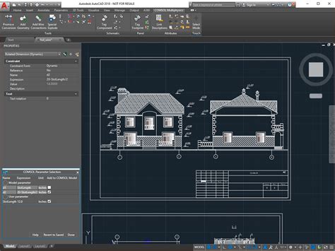 AutoCAD interface