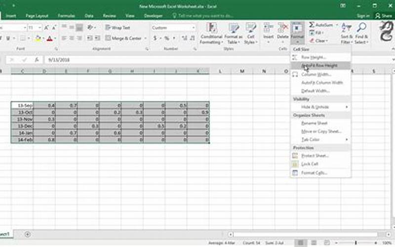 Autofit Column Width Excel