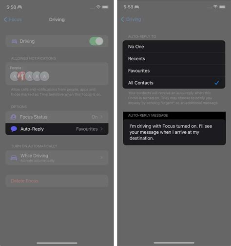 Automate replies while driving
